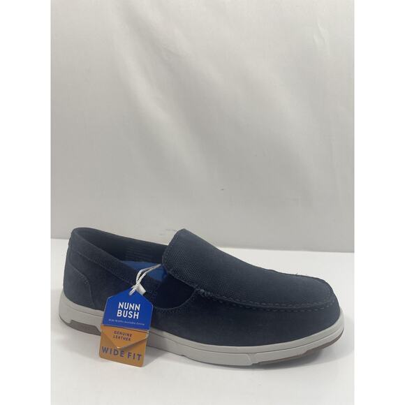 Nunn Bush Luca Suede MTV Shoes Mens Size 8.5W Navy Slip Comfort Loafers New Box main image 10